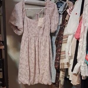 Hem & Thread Light Pink Womens Dress